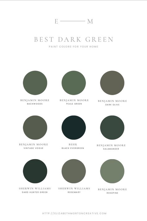 Behr Hunter Green Paint, Green Paint White Trim, Deep Green Painted Furniture, Dark Black Green Paint, Wherein Williams Green Paint Colors, Dark Green Room Color, Eden Green Paint, Best Forest Green Paint Colors, Dark Green Paint Color Palette