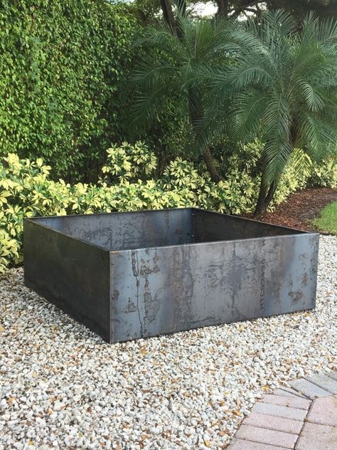 Raised Planter Beds, Corten Steel Planters, Planter Beds, Steel Planters, Raised Planter, Garden Edging, Corten Steel, Diy Planters, Modern Landscaping