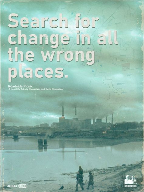 Original graphic design poster, roadside picnic by Arkady Strugatsky and Boris Strugatsky quote, book cover Picnic Poster, Roadside Picnic, Graphic Design Poster, Science Fiction, Poster Design, Graphic Design, Book Cover, Quotes, Design