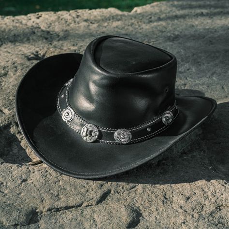 Leather cowboy hats