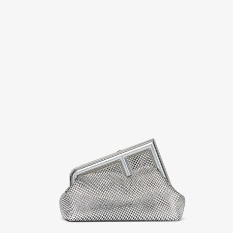 Mini Fendi Bag, Fendi First, Fendi First Medium, Silver Fendi Bag, Fancy Handbags, Fendi First Bag, Casual Elegant Style, Fendi Mini, Red Leather Bag