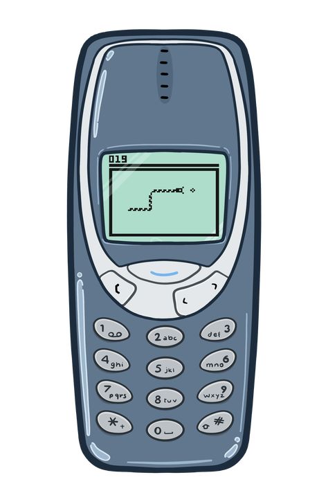 90s Drawings, Nostalgic Stickers, Nostalgia Drawing, 90s Stickers, Nokia 3310, 1990s Nostalgia, Y2k Stickers, Snake Game, Phone Template