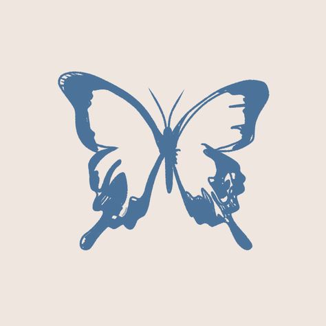 Butterfly Icon, Y2k Icons, Blue Drawings, Lab Logo, Blue Quotes, Butterfly Poster, Butterfly Logo, Butterflies Flying, Butterfly Drawing