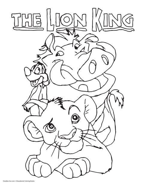 Disney Doodles: Lion King Coloring Pages | Coloring Pages for Kids | Printable Coloring Pages Lion King Coloring Pages Free Printable, Disney Movie Coloring Pages, Coloring Pages Disney Characters, Disney Character Coloring Pages, Disney Coloring Sheets Free Printables, Simba Coloring Pages, Disney Coloring Pages Printables Free, The Lion King Drawing, Lion King Drawing