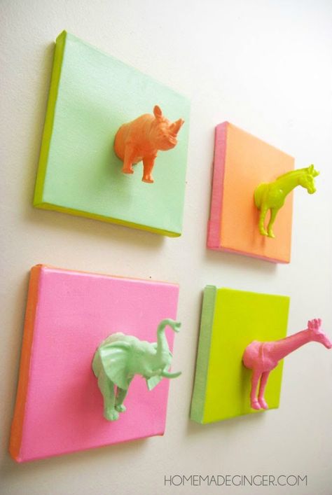 Diy Canvas Art Easy, Mod Podge Crafts, Art Projects For Teens, Diy Wand, Tanah Liat, Diy Bricolage, Diy Simple, Animal Canvas, Design Geometric