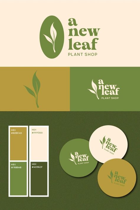 Plant Shop Color Palette, Botanic Logo Design, Greenhouse Logo Design, Garden Logo Design Ideas Branding, Home Brand Logo, Logo Design Variations, Veg Restaurant Logo, Green Logo Branding, Green Logo Design Ideas