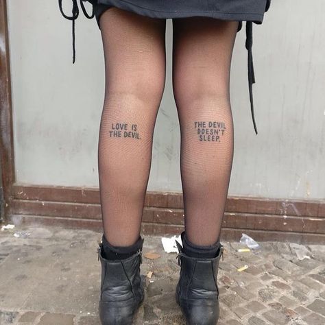 Words Leg Tattoo, Word Tattoo Placements, Back Of Ankle Tattoo, Tattoos Colorful, Tattoo Words, Quote Tattoos Placement, Wörter Tattoos, Feminist Tattoo, Ankle Tattoo Designs