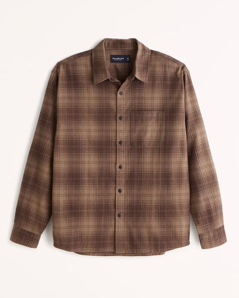 Men's 90s Relaxed Flannel | Men's Clearance | Abercrombie.com Flannel Men, Mens 90s, American Clothing, American Apparel, Women's Plaid Shirt, Abercrombie Fitch, Casual Button Down Shirt, Create Your, Sign Up