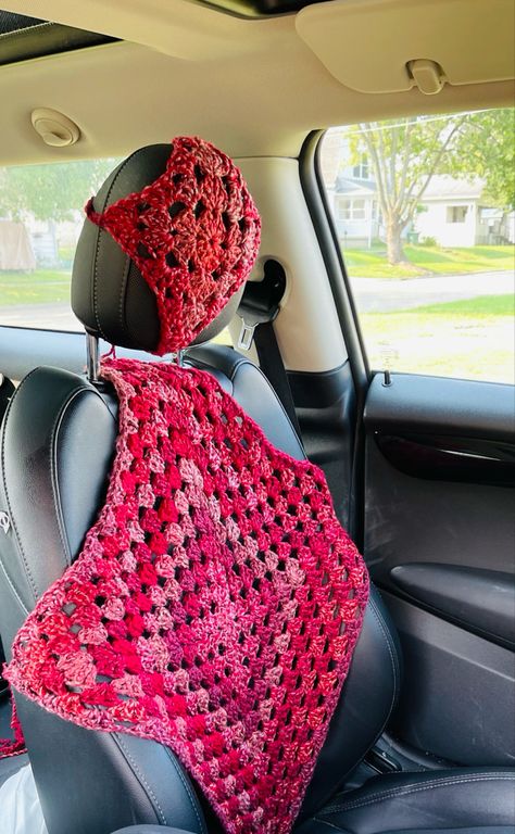 Crochet Seat Cover, Car Seat Cover Pattern Free, Crochet Car Seat Cover, Diy Car Seat Cover, Car Seat Cover Pattern, Car Seat Pillow, Hippie Car, Car Pattern, Car Blanket