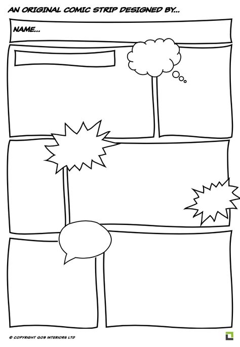 Komiks Strip Template, Make Your Own Comic Strip, Comic Strip Drawing Ideas Easy, Finish The Comic Strip For Kids, Comic Strip Template With Characters, Comic Book Template Free Printable, Comic Book Layout Templates, How To Make A Comic Strip, How To Write Comics