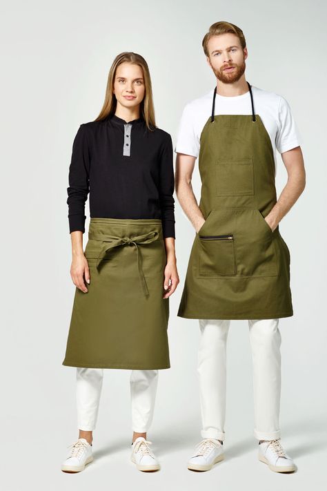 Restaurant — Elevating the uniform to a craft Service Uniform Restaurant, Restaurant Uniforms Casual, Modern Restaurant Uniforms, Restaurant Uniform Design, Restaurant Uniforms Trendy, Staff Uniform Ideas, Restaurant Staff Uniform, Waitstaff Uniform, Boho Restaurant