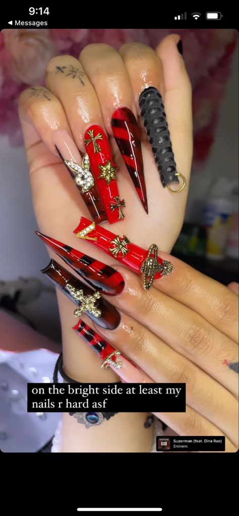 Vereena Sayed, Archana Veda Shastry, Vereena Sayed Nails, Vereena Sayed Hair, Black Acrylics, Piercing Tattoo, Nail Artist, Stylish Nails, Nail Inspo