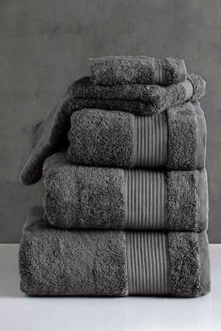 Egyptian Cotton Towels, Bathroom Themes, Large Baths, Gray Towels, Blue Towels, Striped Towels, Face Cloth, Luxury Towels, Bath Sheets