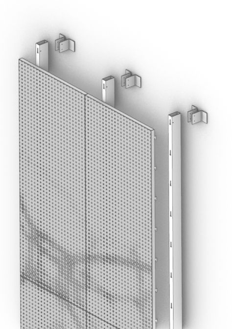 Perforated Facade Design, Corrugated Perforated Metal, Perforated Metal Cladding, Aluminium Panel Facade, Perforated Steel Facade, Shading Devices Architecture Facades, Facade Screen Design, Perforated Metal Facade Detail, Metal Facade Detail