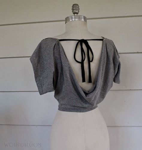 WobiSobi: T-Shirt Bolero DIY Bolero Diy, Cut Shirt Designs, Diy Cut Shirts, Shirt Makeover, Shirts Diy, Upcycle Clothes Diy, Tshirt Refashion, T-shirt Refashion, Shirt Refashion