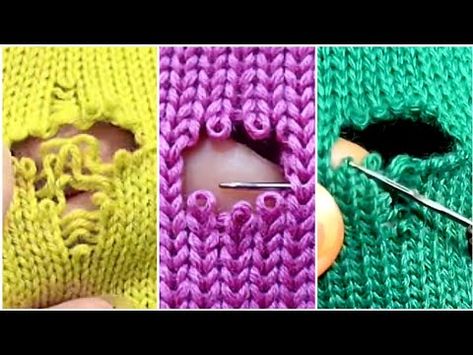 3 Easiest Ways to Repair Holes in Knitted Sweaters at Home Yourself 💯👍 - YouTube Knitting Repair Hole, Repair Knitted Sweater, How To Embroider On Clothes, Clothes Repair, Long Cardigans, Visible Mending, Repair Clothes, Learn How To Knit, Sewing Gifts