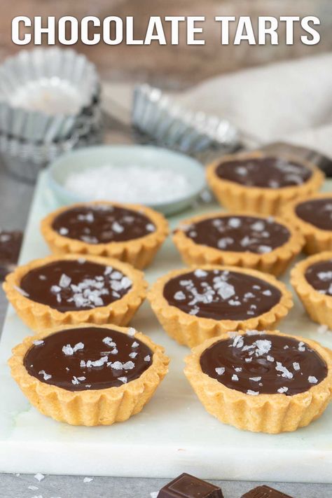 Tart Shells Recipe, Chocolate Tarts Mini, Mini Tart Recipes, Chocolate Tarts, Chocolate Tarts Recipe, Coconut Tart, Resepi Biskut, Biscuits Diététiques, Mini Torte