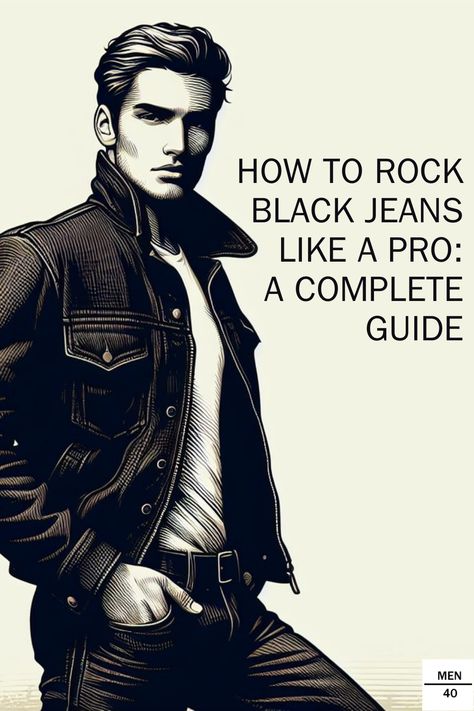 Unlock the secrets to rocking black jeans like a pro with our complete guide for men. Discover expert tips on finding the perfect fit and style to elevate your wardrobe effortlessly. Click through for a style transformation! Black Jean Outfits Men, Black Denim Jeans Outfit Men, Mens Black Jeans Outfit, Jeans Outfit For Men, Black Jeans Outfit Mens, Black Denim Jeans Outfit, Denim Jeans Outfit Men, Black Jeans Outfit Winter, Black Sweater Outfit