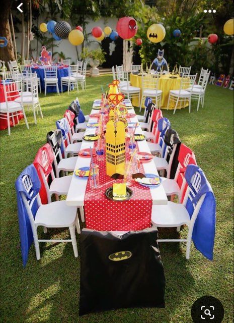 Superheroes Birthday Party, Avenger Party, Avengers Birthday Party Decorations, Superman Birthday Party, 4de Verjaardag, Superman Party, Marvel Birthday Party, Marvel Party, Superman Birthday