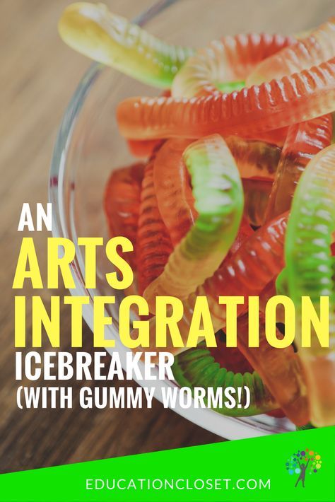 An Arts Integration Icebreaker (with Gummy Worms!) | educationcloset.com Arts And Crafts For Boys, Candy Painting, Art Integration Lessons, Icebreaker Games, Teaching Poetry, Visual And Performing Arts, Ice Breaker Games, Arts Integration, Arts And Crafts House