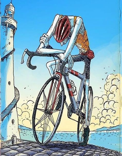 Artwork by volkan_akm For more great pics, follow www.bikeengines.com Bikes Quotes, Cycling Artwork, Bicycle Cargo Trailer, Cycling Pictures, Cycling Posters, Bike Illustration, Bike Poster, Riding A Bike, Road Bike Women