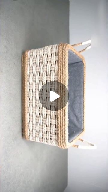 Storage Baskets Diy, Diy Storage Boxes, Rope Baskets, Diy Basket, Repurposed Items, Rope Basket, Home Diy Decor, Box Making, Dollar Store Crafts