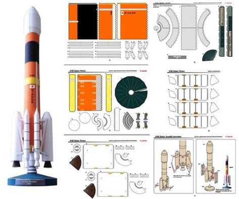 Rocket Paper Craft, Rocket Papercraft, Rocket Paper, Paper Rocket, Rocket Template, Vintage Spaceship, Paper Rockets, Paper Layout, Flatiron Building