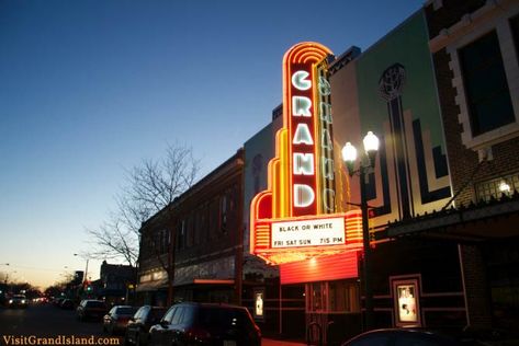 Island Architecture, Grand Island Nebraska, Grand Theatre, Top 10 Restaurants, Small City, Historic Downtown, Island Home, Street Light, Historic Buildings