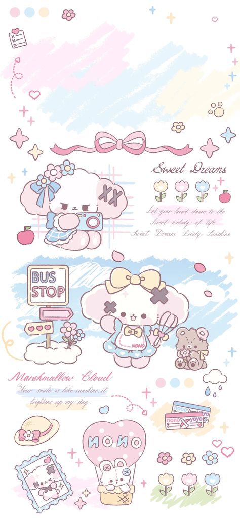 Pink Wallpaper Kawaii, Cute Background Pictures, Pink Wallpaper Backgrounds, Iphone Wallpaper Hd Nature, Wallpaper Doodle, Cute Desktop Wallpaper, Sanrio Wallpaper, Cute Patterns Wallpaper, Pretty Wallpaper Iphone