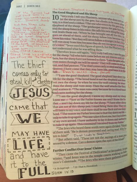 Bible journaling John 10:10 John 9 Bible Journaling, John 10 Bible Journaling, John 6 Bible Journaling, Bible Journaling John, John Bible, Bible Drawings, John 10, Inspire Bible, Study Books