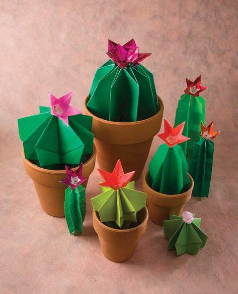 Garden Origami, Origami Cactus, Origami Plants, Aesthetic Origami, Rustic Workshop, Wedding Origami, Circus Performance, Origami Artist, Ancient Japanese Art