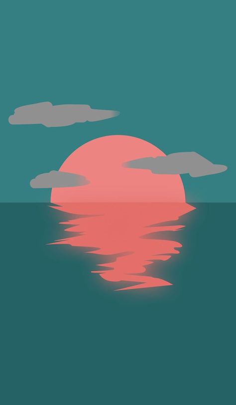 Ocean Sunset Illustration, Vector Beach Illustration, Sunset Illustration Art, Sunset Graphic Design, Sunset Vector Illustration, Sunset Edit, Geometric Sunset, Sunset Vector, Ocean Graphic