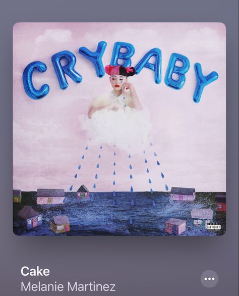 (english) don’t let anyone treat you like a piece of cake, you’re a whole cake bb😏 Cry Baby Album, Melanie Martinez Music, Melanie Martinez Cry Baby, Melanie Martinez Songs, Spotify Codes, Album Wall, Warner Music Group, Baby Songs, My Music Taste