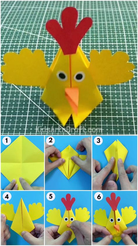 Easy Paper Hen Craft Tutorial For Beginners Paper Chicken Craft, Hen Crafts For Kids, Hen Craft, Farmer Duck, Chicken Craft, Paper Roll Crafts Diy, Paper Cup Crafts, Yellow Crafts, Farm Animal Crafts