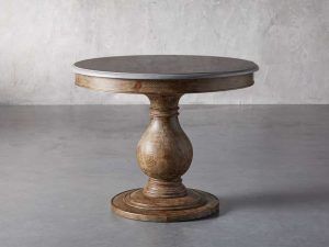 Small Round Dining Table, Round Pedestal Dining, Round Pedestal Dining Table, Arhaus Furniture, Dining Table Sale, Hand Carved Stone, Metal Dining Table, Pedestal Dining Table, Small Dining