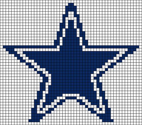 Alpha pattern #2485 | BraceletBook Y2k Alpha Pattern, Dallas Cowboys Crochet, Alpha Graph, Cowboys Crochet, Cone Crochet, Cowboy Crochet, Crochet Bear Hat, Cowboys Dallas, Dallas Cowboys Football Team