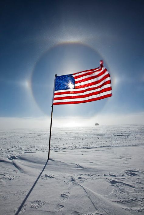 South Pole Sun Dog by Deven Stross on 500px American Flag Pictures, Patriotic Flags, Beautiful America, Sun Dog, American Patriotism, Usa Independence Day, America Independence Day, Patriotic Pictures, I Pledge Allegiance