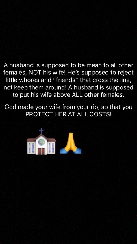 Your husband is supposed to put you above ALL other females. There should NEVER be any hesitation. He should ALWAYS LOVE AND PROTECT YOU. Husband Who Puts You Down, Belittled By Husband, Husband Neglects Wife, Other Woman Quotes, Home Wrecker, God Made You, Thought Quotes, Deep Thought, Deep Thought Quotes