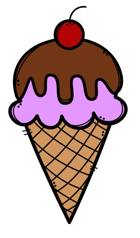 Cute Ice Cream Drawings, Ice Cream Drawing For Kids, Ice Cream Drawings, Ice Cream Drawing, Scenery Drawing For Kids, Ice Cream Clipart, Today Is Monday, Creative Clips Clipart, Food Clipart