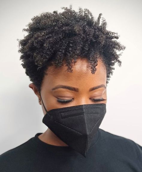 Fun Tapered Pixie for Natural Hair Natural Tapered Cut, Hairstyles For Short Natural Hair, Combover Hairstyles, Tapered Pixie, Short Natural Curls, Short Textured Hair, Short Natural Haircuts, Short Natural Hair, Tapered Natural Hair