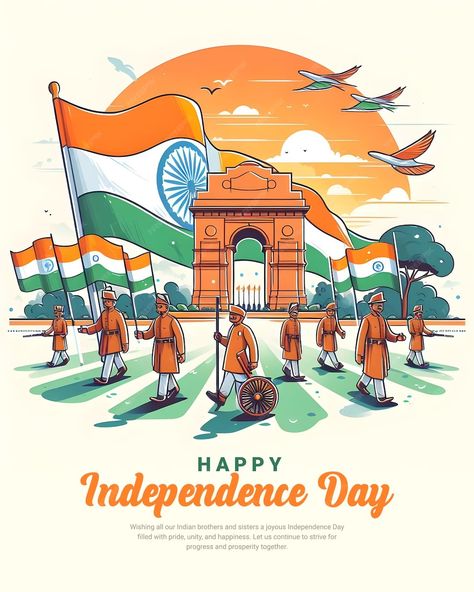 Premium PSD | Happy Independence Day India Freedom Celebration Social Media Post Banner Template Happy Independence Day India, Independence Day Wishes, Independence Day India, Indian Flag, Stationery Templates, Business Card Maker, Republic Day, Card Banner, Happy Independence