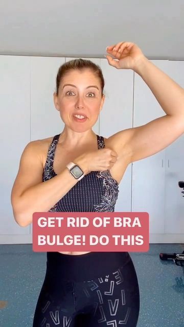 Gaby/ Personal Trainer on Instagram: "How many times you changed clothes because you didn’t want to show your arms? Looking in the mirror and seeing that bra bulge fat, it can affect your confidence and make you avoid feeling strong and beautiful. These 4 strengthening exercises will not only help you get rid of bra bulge fat, but also improve your posture, stability and balance, as well as fight lower back pain. Your back and chest are important muscles to maintain your posture and these ex Get Rid Of Bra Fat Exercise, Bra Bulge Workout At Home, Bra Bulge Workout, Bra Fat Workout, Best Waist Trainer, Looking In The Mirror, Improve Your Posture, Fat Burning Tips, Arm Fat