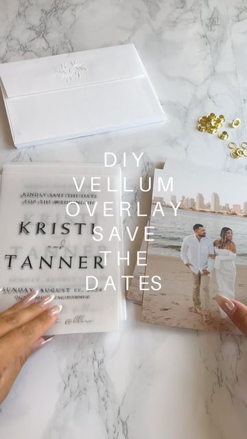 Save The Date Vellum Overlay Diy, Save The Dates With Vellum, Save The Date Ideas Vellum, Diy Vellum Wedding Invitations, Diy Save The Date Ideas For Weddings, Diy Wedding Invitation Ideas, Cricut Save The Date, Diy Save The Date Ideas, Save The Dates Ideas