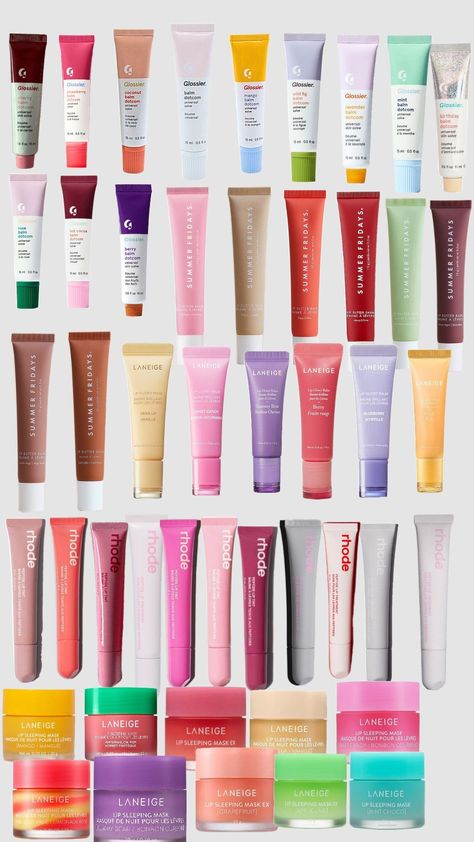 #lippies #makeup #fyp #rhode #laniegelipbalm #laniegelipmask #summerfridays #glossierbalmdotcom Balm Dotcom, Berry, The Balm, Lavender, Coconut, Make Up, Mint, Skin, Makeup