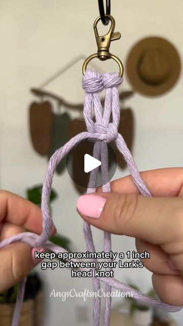 Macrame • Weaving • Fiber Art on Instagram: "Thursday Inspiration ⭐️ Let’s make a Square Knot Wristlet using our 4mm 1 Single Strand Cotton Cord in the color Lily with @angscraftsncreations 💟

#ganxxet #macrame #weaving #crochet #knitting #macrame #macramewristlet #macrametutorial #diy #sustainable #fiberart" Weaving Crochet, Thursday Inspiration, Macrame Weaving, Square Knot, Macrame Patterns Tutorials, Macrame Tutorial, Macrame Projects, Macrame Patterns, Crochet Knitting