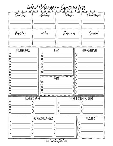 Free Printable Meal Planner Templates, Menu Planning Template, Free Meal Planner, Meal Planner Printable Free, Printable Meal Planner, Budget Worksheet, Meal Planning Menus, Grocery List Template, Meal Planner Template