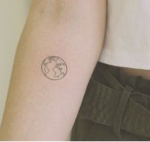 Mother Earth Tattoo Simple, Mini Earth Tattoo, World Tattoos For Women, World Globe Tattoos, Earth Tattoos, World Travel Tattoos, Globe Tattoo, Journey Pictures, Earth Tattoo