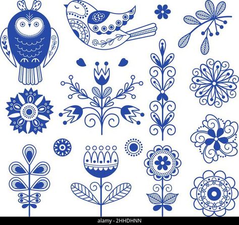 Scandinavian Pattern Geometric Folk Art, Swedish Flower Tattoo, Danish Folklore, Yule Festivities, Scandinavian Folk Art Swedish Style, Swedish Tattoo, Swedish Folklore, Nordic Folklore, Embroidery Illustration