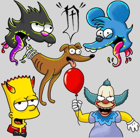 Treehouse Of Horror Tattoo, The Simpsons Treehouse Of Horror, Simpsons Halloween, Horror Tumbler, Treehouse Of Horror, Simpsons Treehouse Of Horror, Simpsons Tattoo, Simpsons Drawings, Petit Tattoo