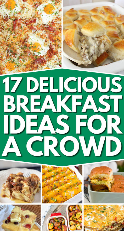 Breakfast for a crowd can be easy and delicious. Discover make-ahead breakfasts for a crowd, including breakfast casseroles and overnight oats recipes. Try brunch recipes for a crowd, perfect for holiday gatherings. Enjoy quick breakfasts for a crowd with large-batch breakfast recipes and family-style breakfast ideas. From egg breakfast ideas, breakfast burritos, and smoothie recipes, to a variety of breakfast recipes. These simple and hearty breakfast ideas for large groups are perfect. Making Breakfast For A Large Group, Easy Breakfast Ideas To Feed A Crowd, Breakfast For A Crowd Camping, Easy Breakfast For The Week, Easy Breakfast Carry In Ideas, Brunch Crowd Recipes, Breakfast Ideas For 30 People, Big Crowd Breakfast Ideas, Large Gathering Breakfast Ideas